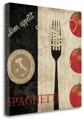 "Big Night Out - Spaghetti" By Piper Ballantyne, Giclee on Gallery Wrap Canvas