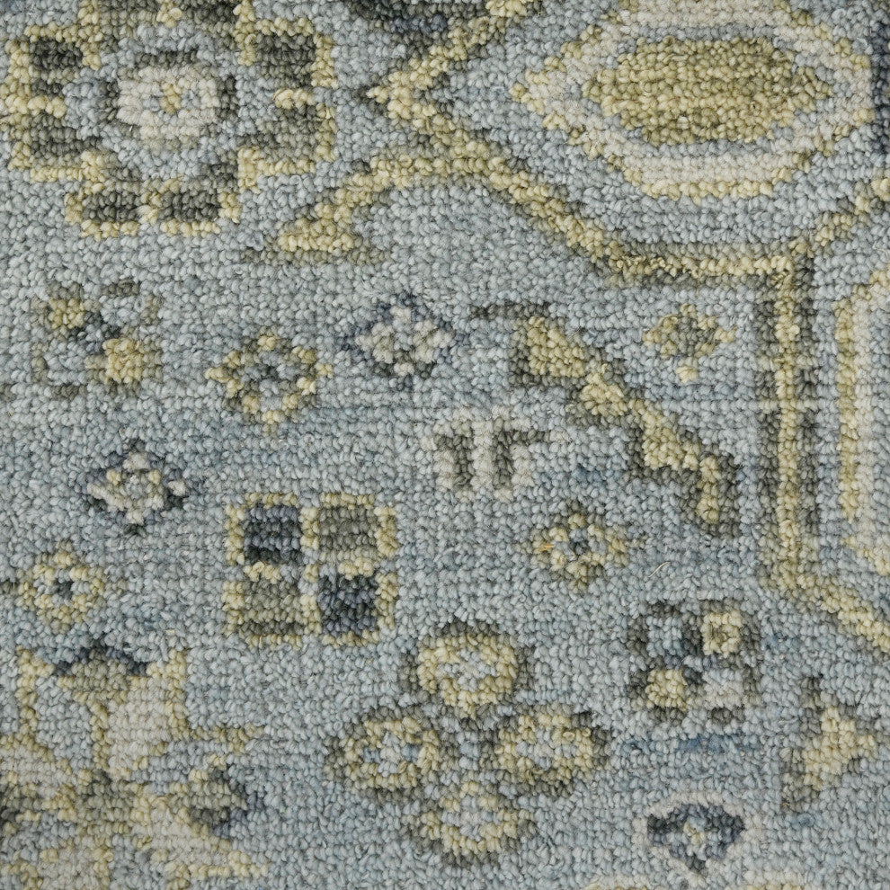 Divine Morada Area Rug, Light Blue, 9' x 12', Bordered