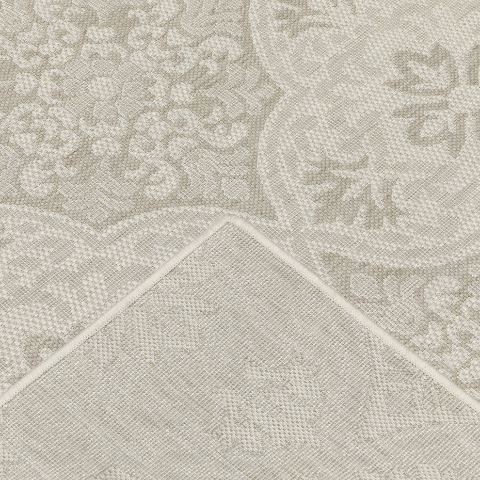 Parlan Floral Bursts Indoor-Outdoor Area Rug, Ivory, 3'3"x5'