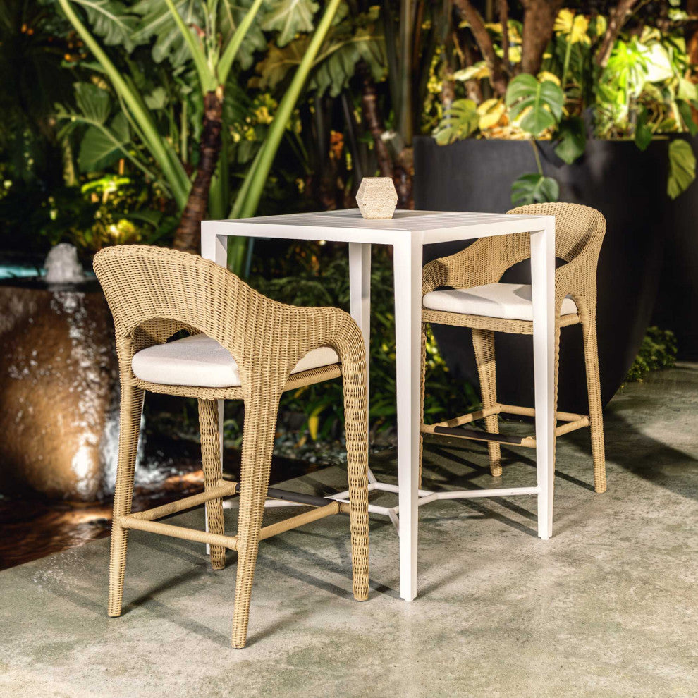 Uttermost Montellano White Outdoor Bar Table