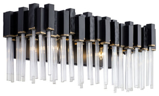 Matrix 2-Lt Bath - Matte Black/French Gold