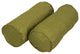 20"X8" Double-Corded Polyester Bolster Pillows With Inserts, Set of 2, Avocado