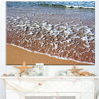 "Ashdod Israel Clear Seashore" Modern Beach Canvas Art Print, 40"x30"
