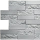 Grey Cement Brick 3D Wall Panels, Set of 10, Covers 52.8 Sq Ft