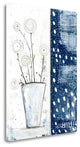 "White And Navy Floral" By Sarah Ogren, Giclee Print on Gallery Wrap Canvas