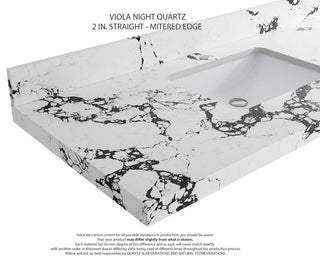 Charlotte 36" Right Offset Bath Vanity in Black Top 2" Viola Night
