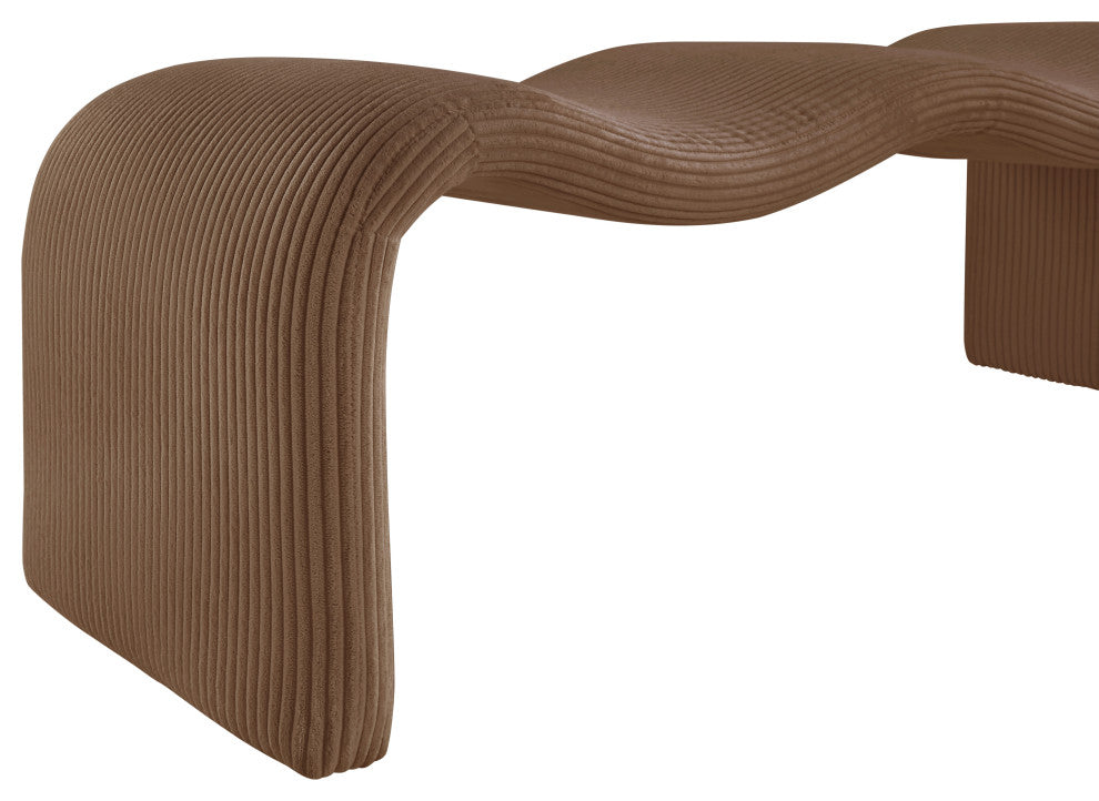 Willow Upholstered Bench, Saddle, Corduroy