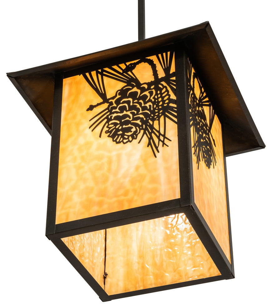 16 Square Seneca Winter Pine Pendant