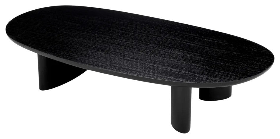Scandi Oak Oval Coffee Table | Eichholtz Lindner, Black