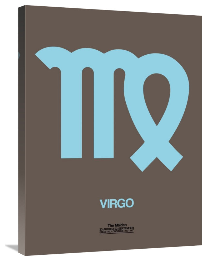 "Virgo Zodiac Sign Blue" Fine Art Print