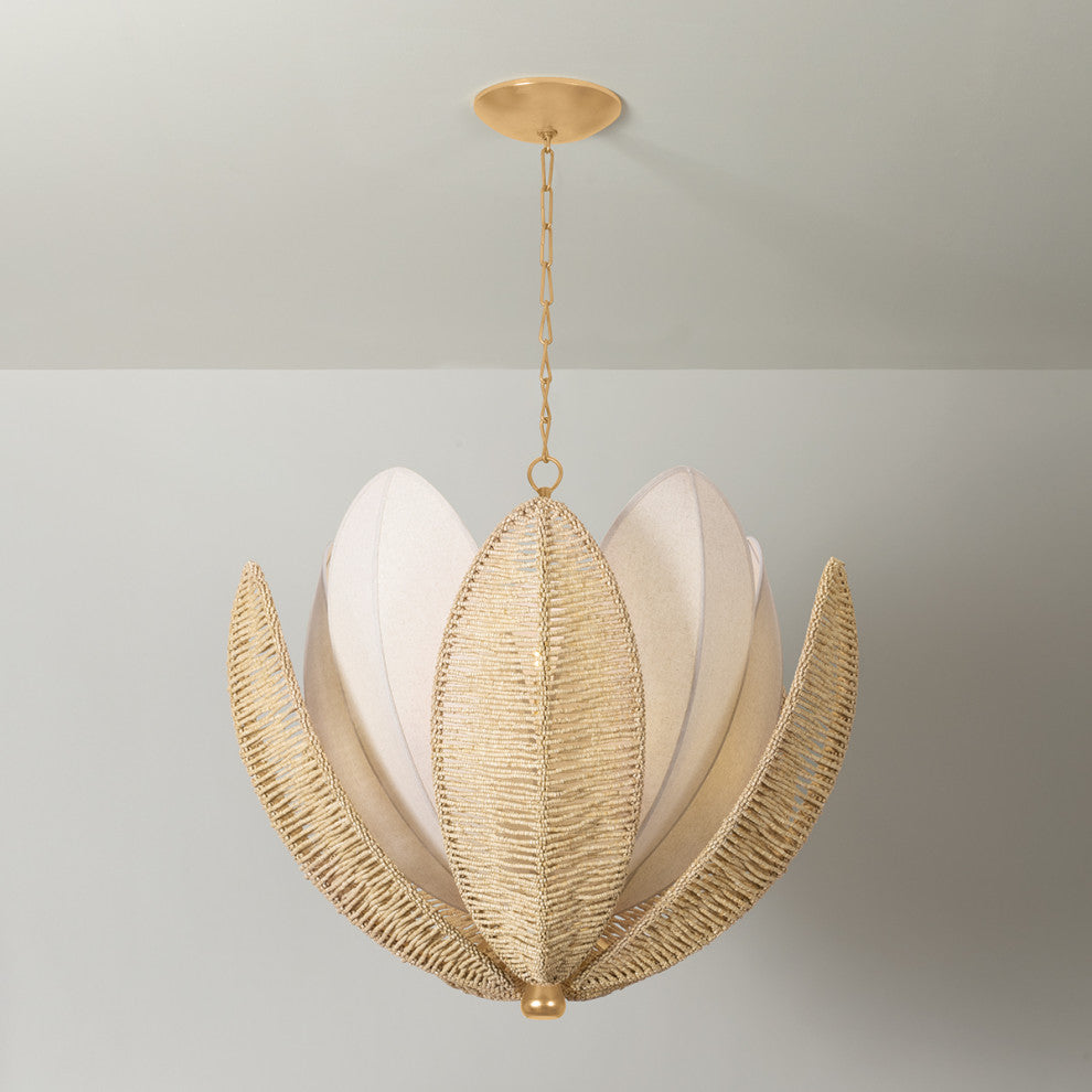 Corbett Lighting Costa Brava Chandelier, Vintage Gold Leaf, 36"Dx31.75"H
