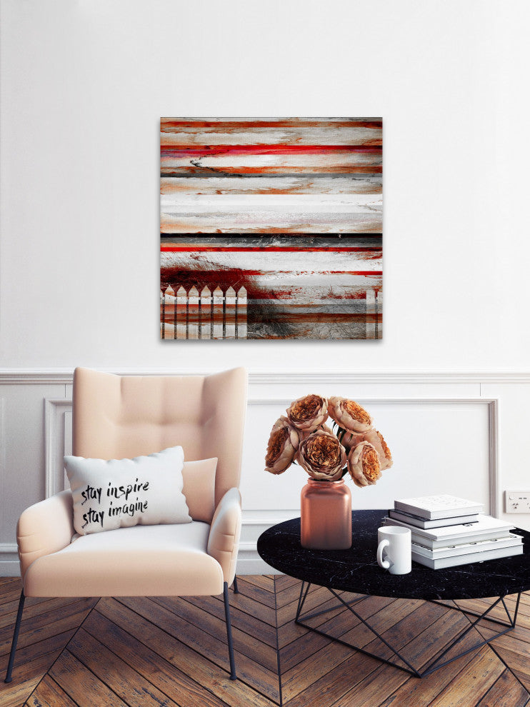 "Picket Fence" Print on Canvas, 48"x48"