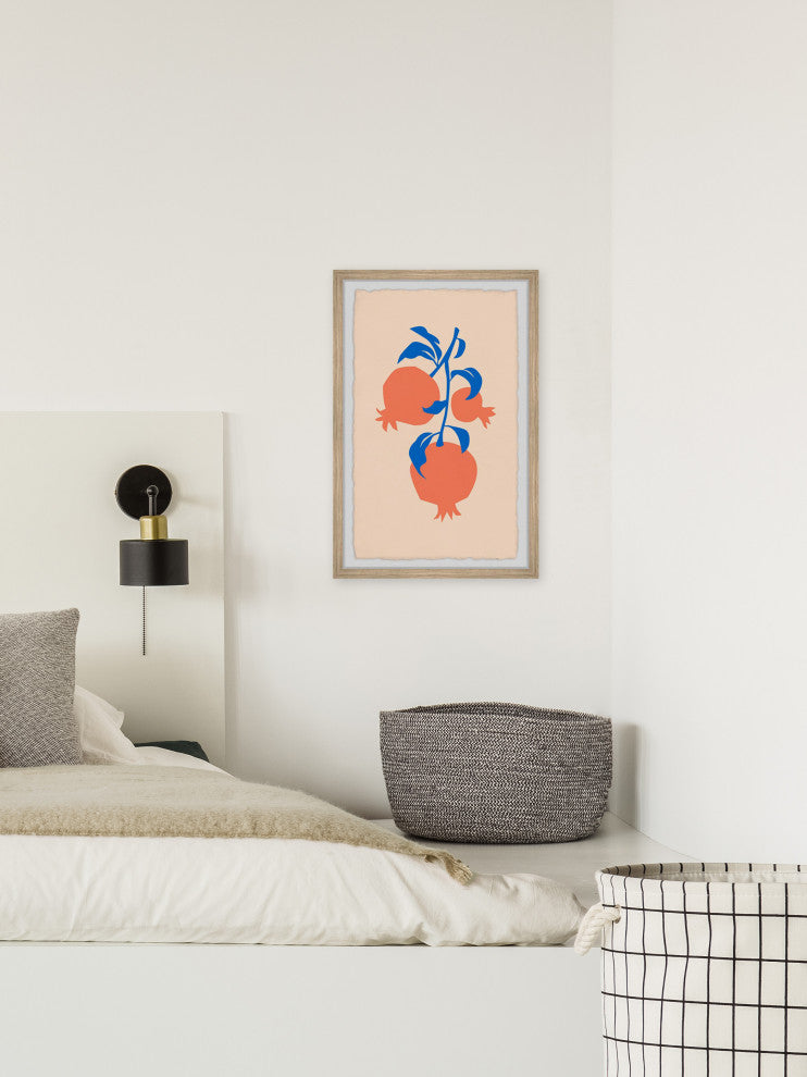 "Ripe Persimmon" Framed Painting Print, 12x18