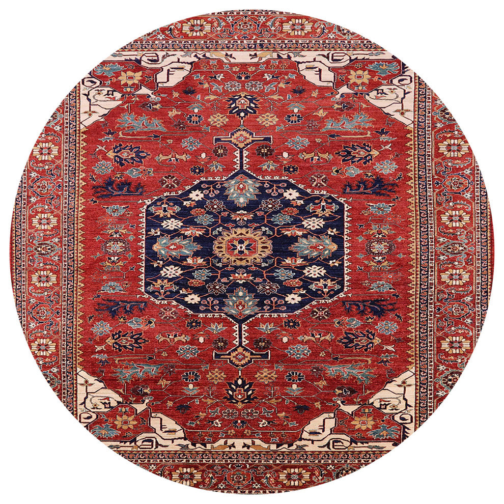 Ahgly Company Indoor Round Mid-Century Modern Area Rugs, 3' Round