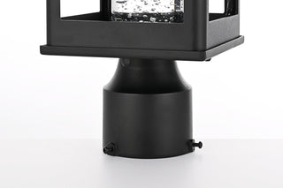 Home Living 18" LED Outdoor Post light, Black