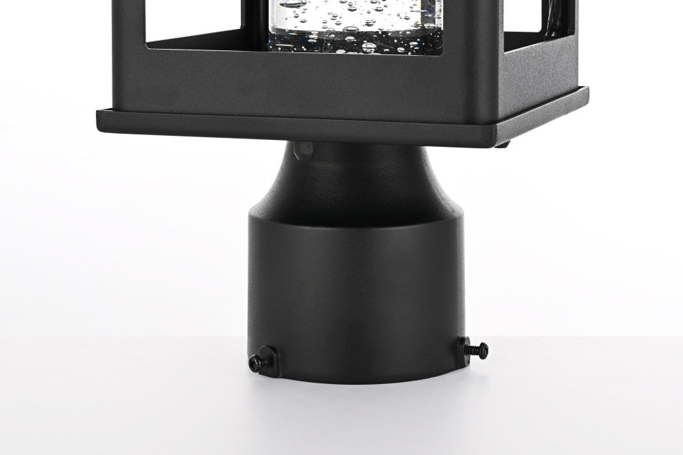 Home Living 18" LED Outdoor Post light, Black