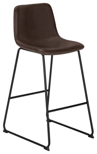 Office Chair Bar Height Standing Computer Desk Work Pu Leather Look Brown