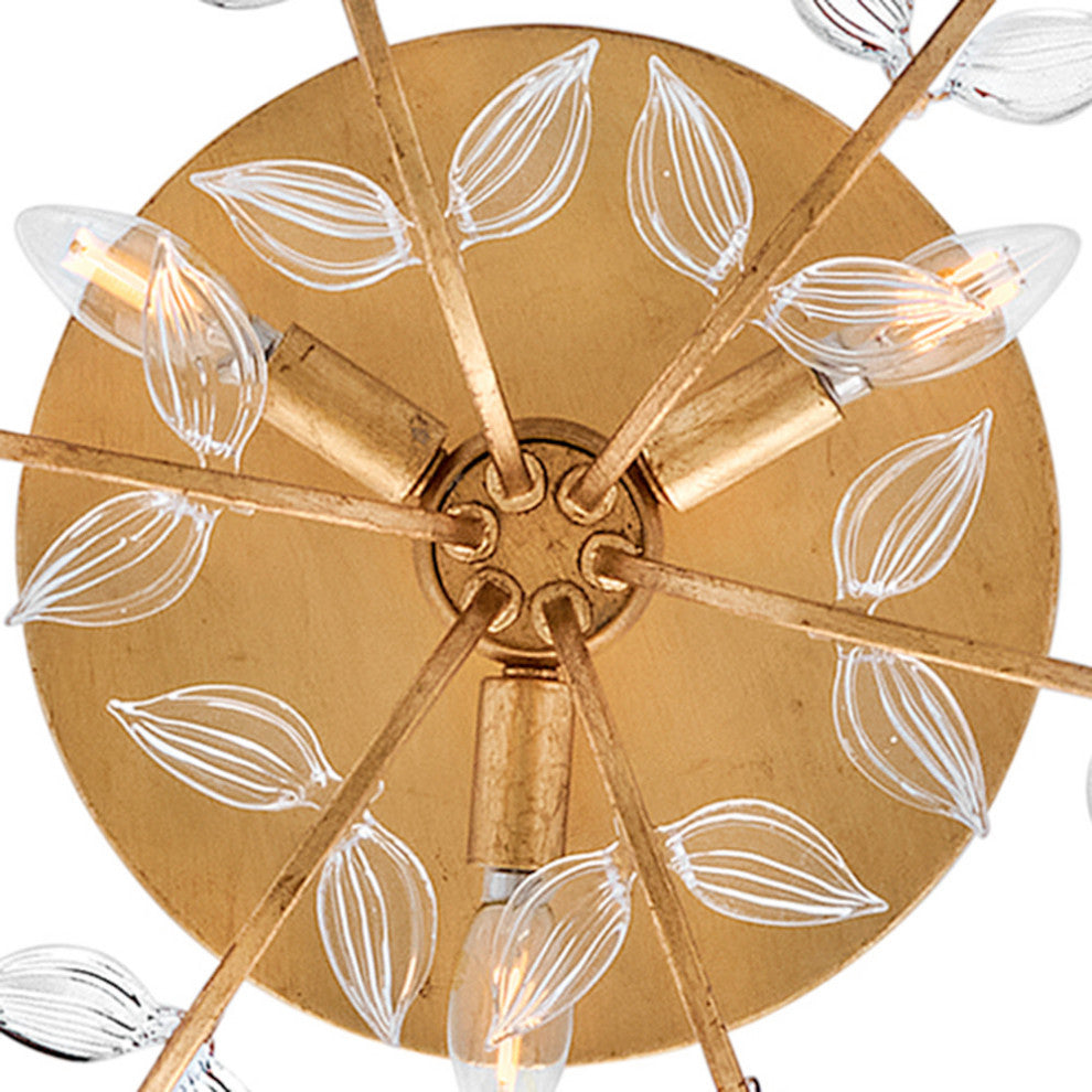 Hinkley Aliso Medium Semi-Flush Mount, Distressed Brass