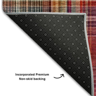 Premium Machine Washable Mayfield AMF541 Red 1'8" x 2'6" Rug