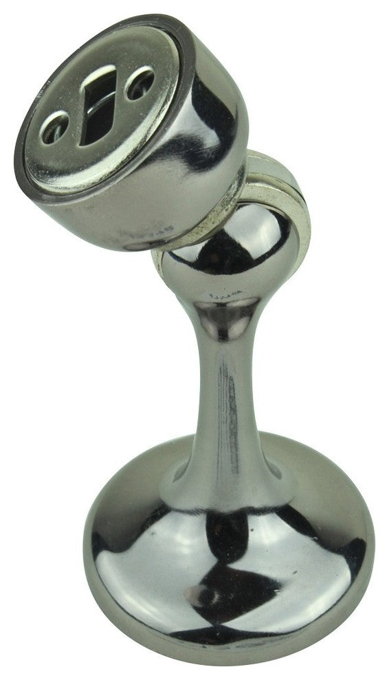 Magnetic Door Stop Safety Catch Black Nickel Zinc Alloy Pack of 2