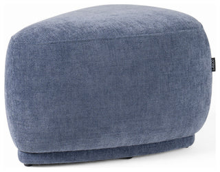 Divani Casa Kinsey Blue Small River Rock Ottoman