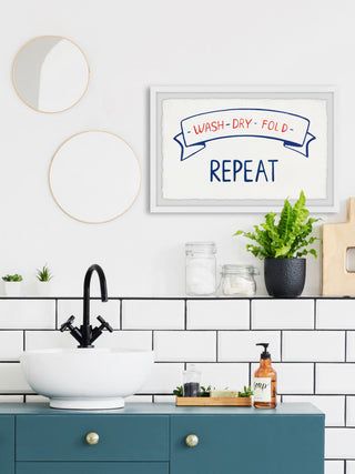 "Wash and Dry" Framed Painting Print, 12x8