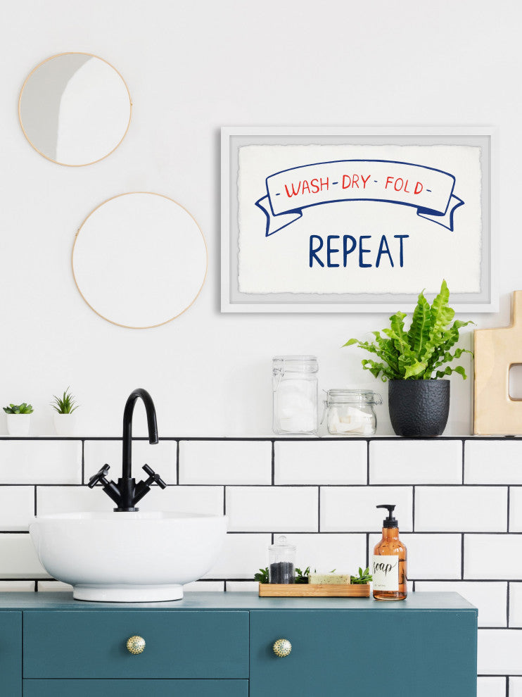 "Wash and Dry" Framed Painting Print, 12x8