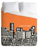 Deny Designs Bird Ave Denver Orange Duvet Cover - Lightweight