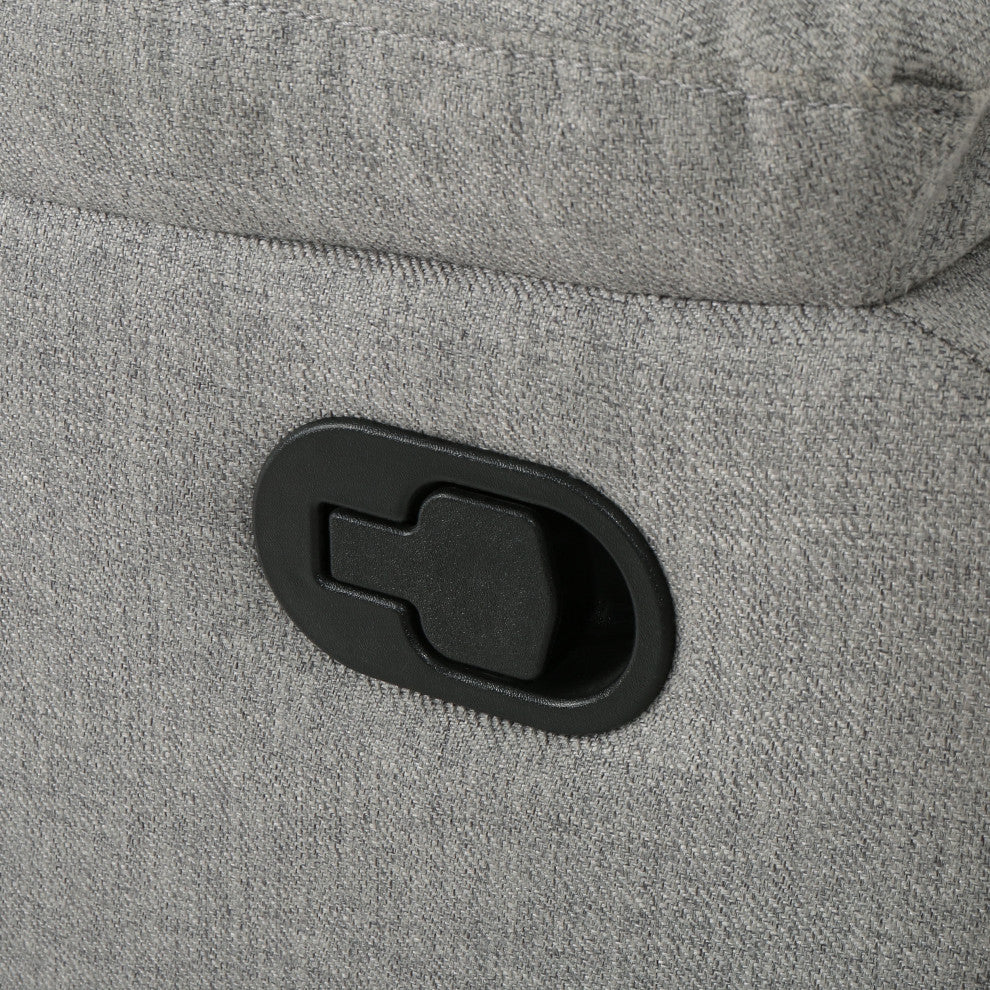 GDF Studio Scarlett Classic Fabric Gliding Recliner Chair, Gray
