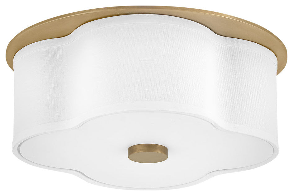 Hinkley Lighting 46441 Delaney 2 Light 14"W Flush Mount Drum - Heritage Brass