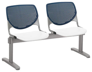 KFI KOOL 2 Seats Reception Bench - Navy Backs - White Seats