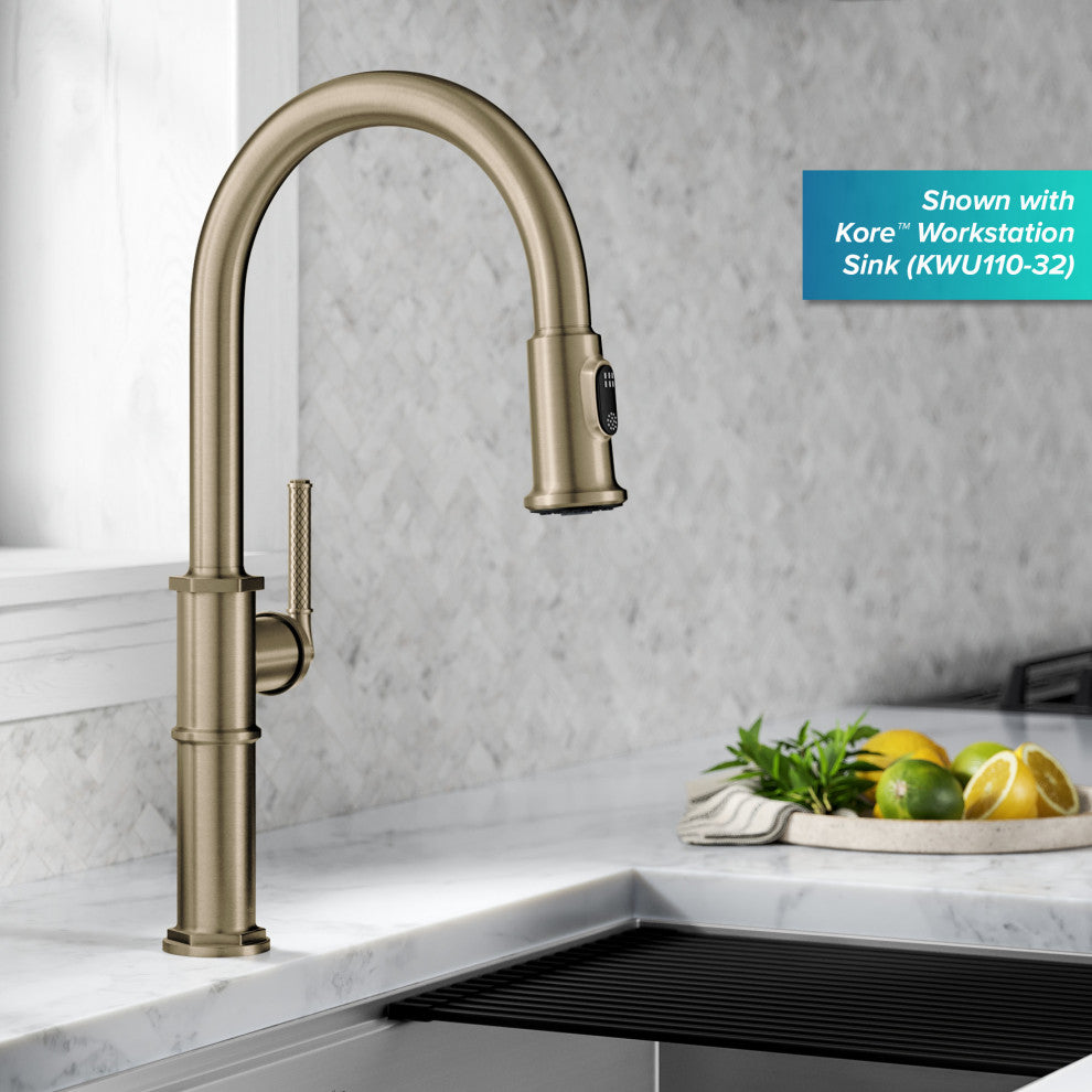 Sellette Pull-Down Kitchen Faucet, Brushed Gold, Model Kpf-4100bg