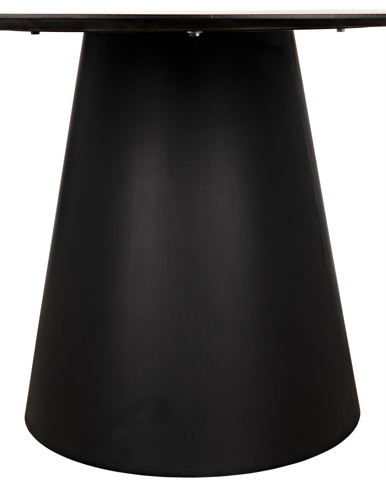 NOIR Furniture - Vesuvius Dining Table, Black Metal - GTAB556MTB