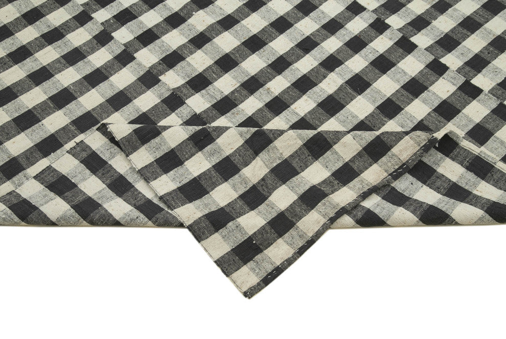 Rug N Carpet - Handmade Turkish 5' 6'' x 9' 7'' Contemporary Wool Kilim Rug