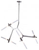 Glass Twist on Rod Light Fixture, Satin Nickel