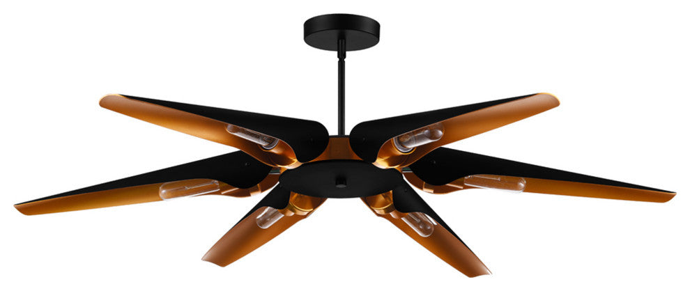 Amar 6 Light Chandelier With Matte Black Finish