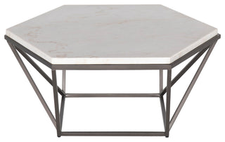 Corvus White Marble Top Cocktail Table