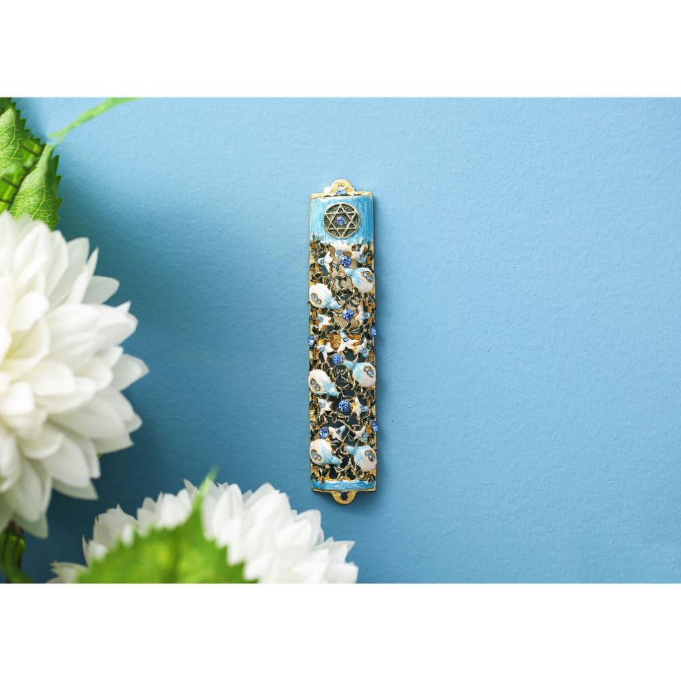 Matashi 6" Hand Painted Enamel Mezuzah