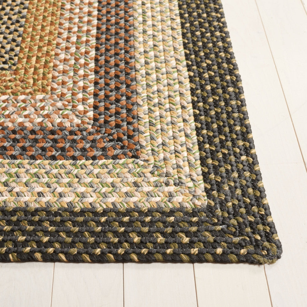 Safavieh Braided BRD308 Rug Machine-Washable, Multi, 7' Square
