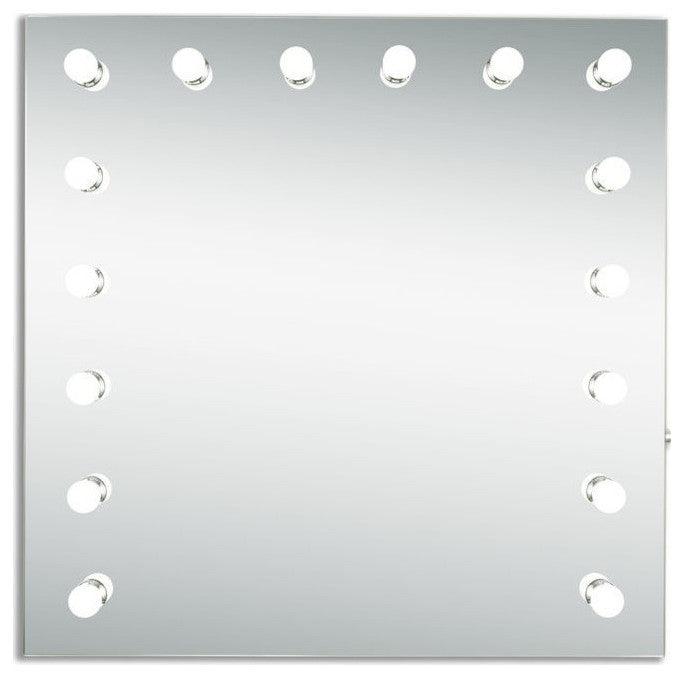 Elegant Decor Mre8525K Hollywood Mirror, Silver Anodized