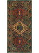 Fine Vintage Distressed Horton Rust/Navy Runner, 4'11x10'4