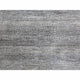 Gainsboro Gray Wool and Silk Hand Knotted Grass Design Oriental Rug, 8'0"x10'3"