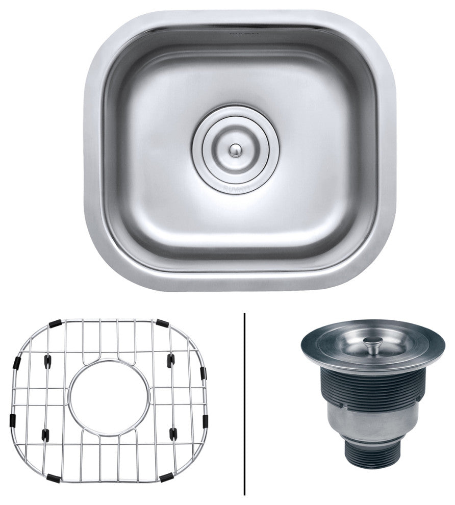 Ruvati RVM4136 Undermount 16 Gauge Stainless Steel 13"x15" Bar Prep S