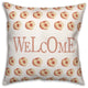 Welcome Peach Caps Pillow 18x18 Spun Poly Pillow
