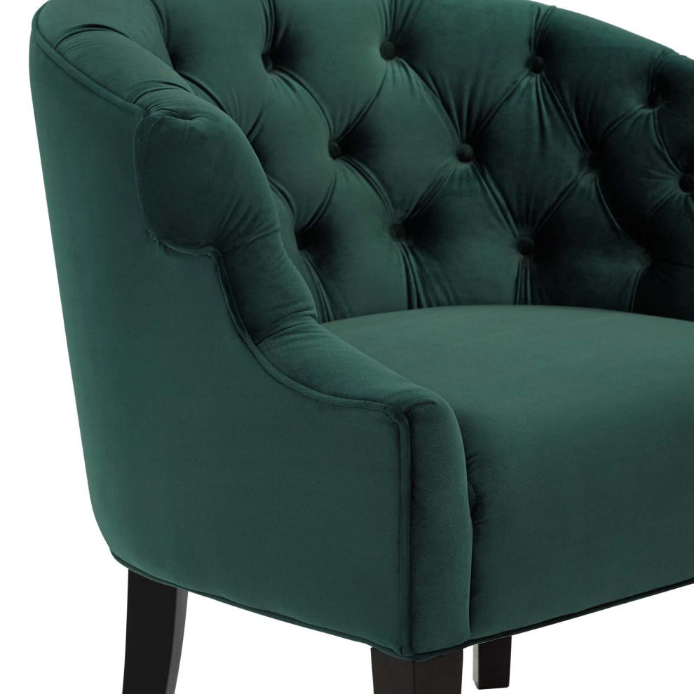 Precept Accent Performance Velvet Armchair Green