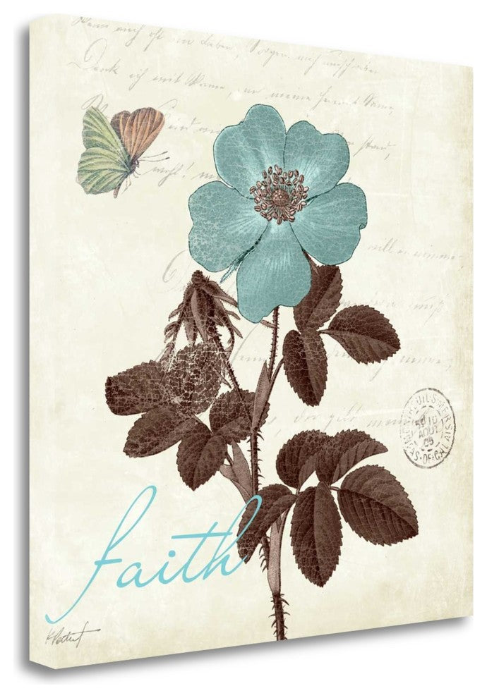 "Touch Of Blue II - Faith" By Katie Pertiet, Giclee Print on Gallery Wrap Canvas