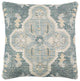 Surya Samsun Pillow Shell With Polyester Insert 22"H X 22"W - Cream, Teal