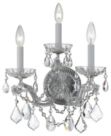 Crystorama Lighting Group 4403-CL-MWP Maria Theresa 3 Light 14" - Polished