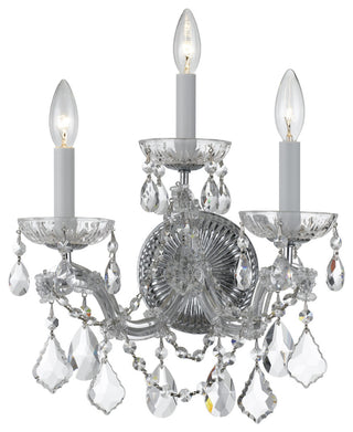 Crystorama Lighting Group 4403-CL-MWP Maria Theresa 3 Light 14" - Polished