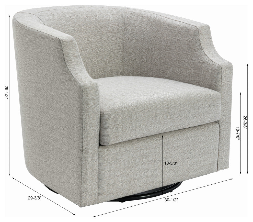 Infinity Swivel Barrel Chair, Sand